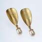 2. Earpieces, 18kt gold, diamonds, pearls