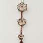12. Pendant, 18kt gold smoked quartz, garnets 