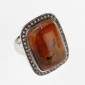 7. Ring, 18kt gold moss agate, cognac diamonds 
