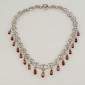 17. Neckpiece, 18kt gold, rubelites 