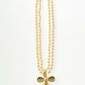 8. Pendant / cross 18kt gold, pearls