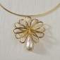 3. Neckpiece, 18kt gold, diamonds, mother of pearl