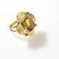 5. Ring 18kt gold, whisky citrine, garnets