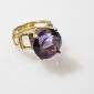 9. Ring, 18kt gold, amethyst, diamonds 