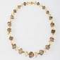 12. Neckpiece, 18kt gold, smoked quartz, citrine 