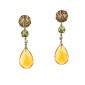 2. Earpieces, 18kt gold, peridot, diamonds, fire opals 