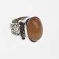 16. Ring, 18kt gold, cognac diamonds, moonstone 