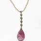 6. Pendant, 18kt gold, diamonds, pearls, carved rubelite 