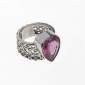 14. Ring, 18kt gold, rubelite, pearls 