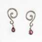 11. Earpieces, 18kt gold, diamonds, tourmalines 