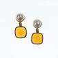 3. Earpieces, 18kt gold, pearls, diamonds, fire opals