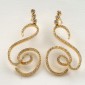 6. Earpieces, 18kt gold, diamonds