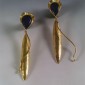 1. Earpieces, 18kt gold, lapis lazuli