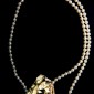 4. Neckpiece/brooch, 18kt gold, pearls