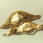 6. Earpieces, 18kt gold, diamonds