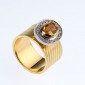 8. Ring, 18kt gold, diamonds, yellow sapphire