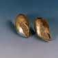 10. Earpieces, 18kt gold, filigree