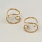 10. Earpieces, 18kt gold, diamonds