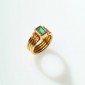 9. Ring, 18kt gold, emerald, diamonds