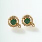 7. Earpieces, 18kt gold, emeralds, diamonds