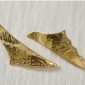 19. Earpieces, 18kt gold, diamonds