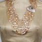 4. Neckpiece, pearls, silver 925o 
