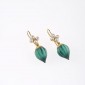 2. Earpieces, 18kt gold, Russian quartz, pearls 
