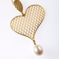 9. Pendant heart,  14kt gold, south sea pearl, diamond 