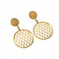 19. Earpieces, 14kt gold, diamonds