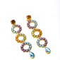 5. Earpieces, 14kt gold, citrines, blue topaz, amethysts, peridot 