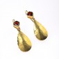 2. Earpieces, 18kt gold, garnets 