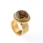 5. Ring, 18kt gold, citrine, diamonds 