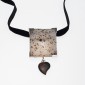 6. Pendant / brooch, 18kt gold, crystallized agate, diamonds, onyx 