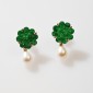 3. Earpieces, 18kt gold, diamonds, pearls 
