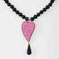 5. Neckpiece, 18kt gold, diamonds, crystallized agate, onyx 