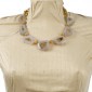 9. Neckpiece, crystallized agate, gold plated silver 925o 
