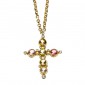 4. Cross, 18kt gold, tourmalines, diamonds