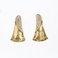 2. Earpieces, 18kt gold, filigree