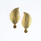 11. Earpieces, 18kt gold, diamonds, yellow sapphires