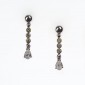 3. Earpieces, 18kt gold, white + yellow diamonds