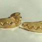 9. Earpieces, 18kt gold, diamonds