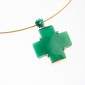 18. Pendant, 18kt gold, chrysoprase, diamonds 