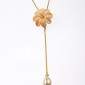 5. Pendant, 18kt gold, coral flower, diamonds, south sea pearl 