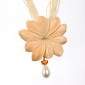 1. Neckpiece, 18kt gold, coral flower, fire opal, diamond, pearls 