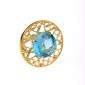 14. Ring, 18kt gold, diamonds, blue topaz 