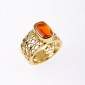 7. Ring, 18kt gold, fire opal 