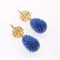 13. Earpieces, 18kt gold, sapphires 