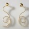 earpieces, 18kt gold, diamonds