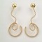 earpieces, 18kt gold, diamonds