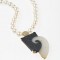 pendant,18kt gold, carved crystallised agate, diamonds, South Sea pearls